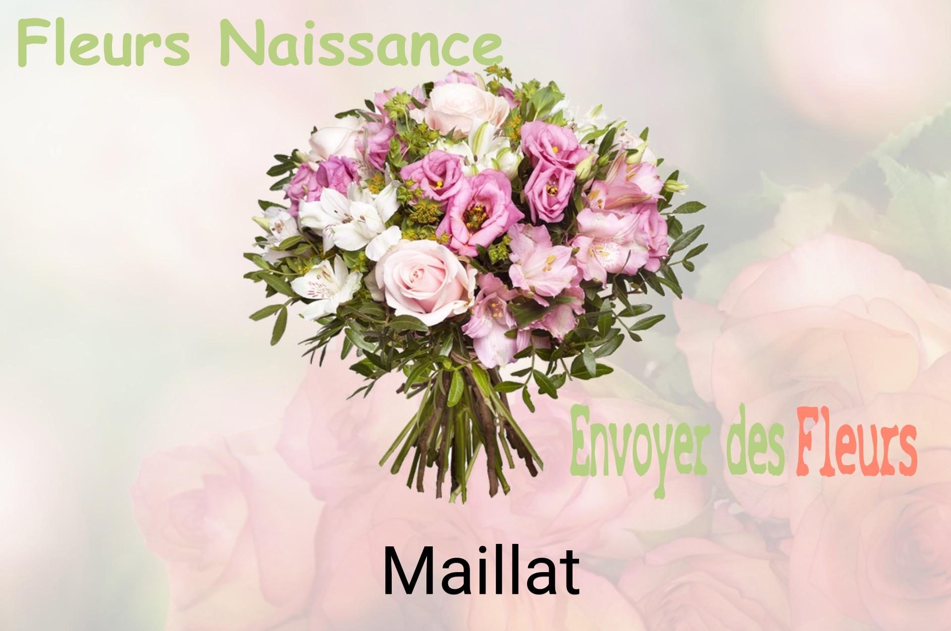 Bouquet de fleurs de naissance livré à Maillat