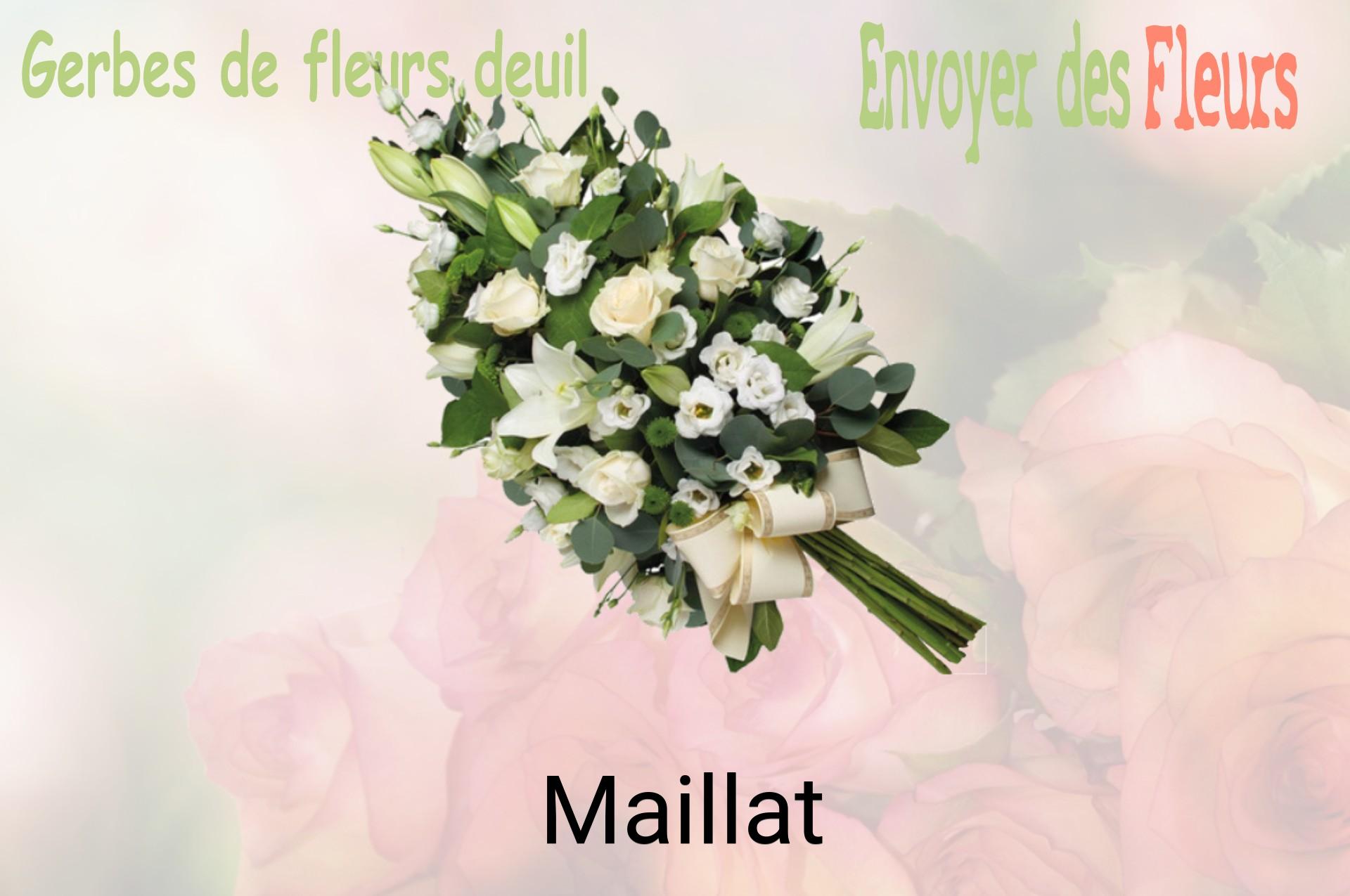 Gerbe de fleurs de deuil livrée à Maillat